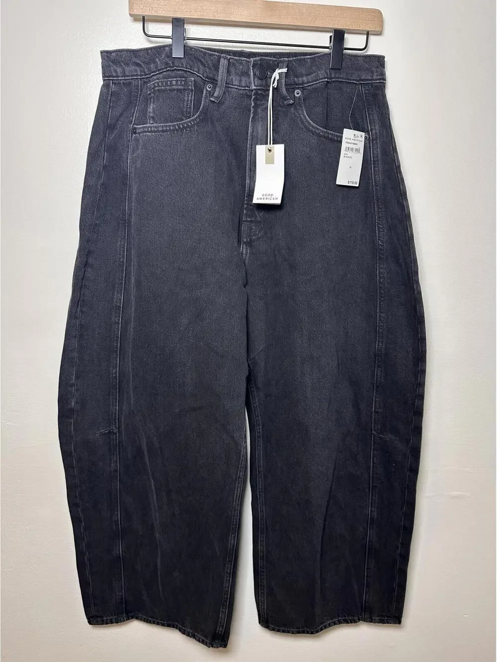 Good American Good Extreme Barrel Jeans size 10 - Picture 3 of 9